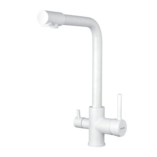 Смеситель для кухни Shevanik S328C на мойку белый - фото 2