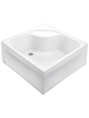 Душевой поддон акриловый Wemor 10000006111 100х100 белый с каркасом