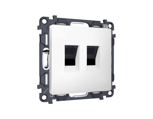 Комплект механизма компьютерной двойной розетки RJ-45 с автоматической защитной шторкой Ambrella Volt MA MA132110 - фото 3