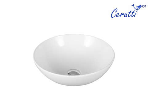 Раковина из сантехнического фарфора Cerutti SPA CR3301GW 40х40 накладная цвет белый - фото 2