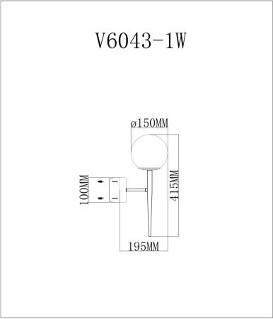 Бра Moderli Scrumbel (Сцрумбел) V6043-1W
