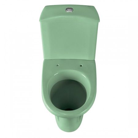 Унитаз-компакт напольный с бачком Santeri Вест 1P2018S0400BF зеленый с сиденьем каскадный смыв