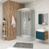 Душевая кабина Niagara Classic 330844LG 100х80 асимметричная с крышей ориентация левая