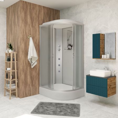 Душевая кабина Niagara Classic 330844LG 100х80 асимметричная с крышей ориентация левая