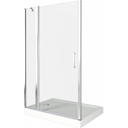 Душевая перегородка Good Door PANDORA ПД00074 140х185 стекло прозрачное профиль хром глянцевый