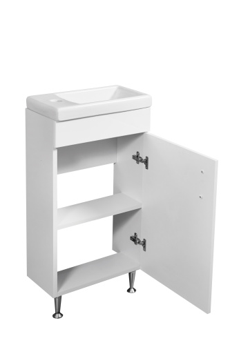 Тумба под раковину Stella Polar Концепт SP-00000232 40х22х82 цвет белый - фото 4