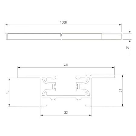 Встраиваемый однофазный шинопровод Elektrostandard Track Rail WH Recessed (Трацк Раил ВХ Рецессед) 4690389178511