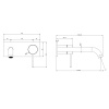 Смеситель для раковины Gessi Gessi316 54090#299 встраиваемый в стену черный (внешняя часть)