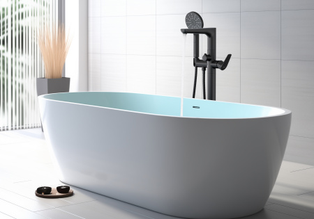 Смеситель Aquatek БЕТТА AQ1145MB напольный черный матовый