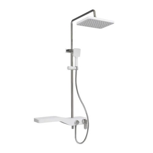 Душевая стойка Fixsen FX-9400 настенная цвет белый/хром - фото 2