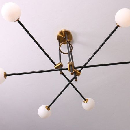 Люстра на штанге Delight Collection Bistro Globe (Бистро Глобе) 9389P/6 black/gold