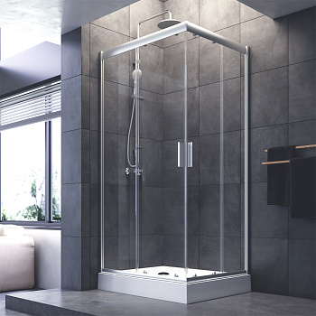 Душевой уголок Am.Pm Gem W90G-404-100280-MT 80х100 стекло прозрачное профиль хром матовый без поддона