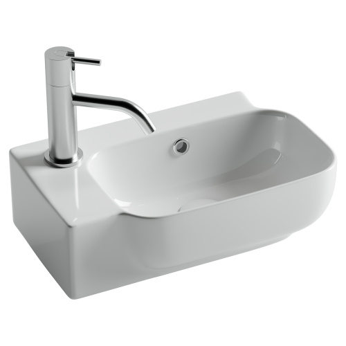 Раковина из сантехнического фарфора Ceramica Nova ELEMENT CN6074R 40х25 подвесная цвет белый - фото 2
