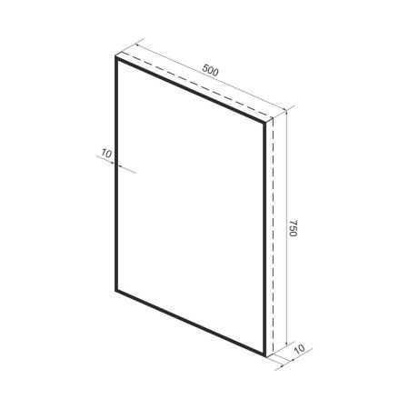 Зеркало Wellsee 7 Rays' Spectrum 172200560 50х80 подвесное