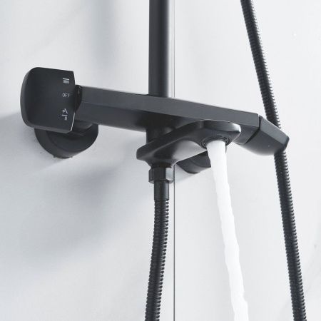 Душевая стойка Rose R3936H настенная цвет черный