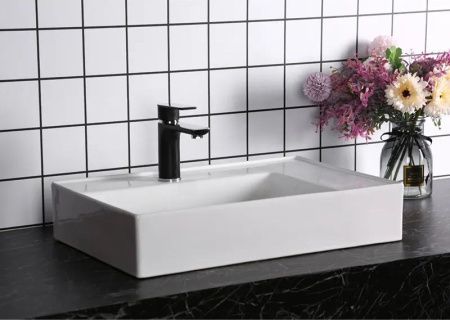 Раковина из сантехнического фарфора Cerutti SPA CR0017 60х40 накладная цвет белый без отверстий под смеситель