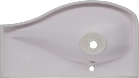 Раковина из искусственного камня Aquanet Сопрано НФ-00007880 100х50 полувстраиваемая цвет белый 1 отверстие под смеситель