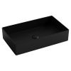 Раковина из сантехнического фарфора Ceramica Nova ELEMENT CN6070MB 60х40 накладная цвет черный без отверстий под смеситель