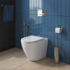 Унитаз приставной BelBagno SFERA-R BB2141CBR/BB870SC белый с сиденьем микролифт безободковый каскадный смыв
