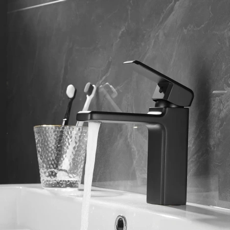 Смеситель Shevanik S8801H на раковину черный