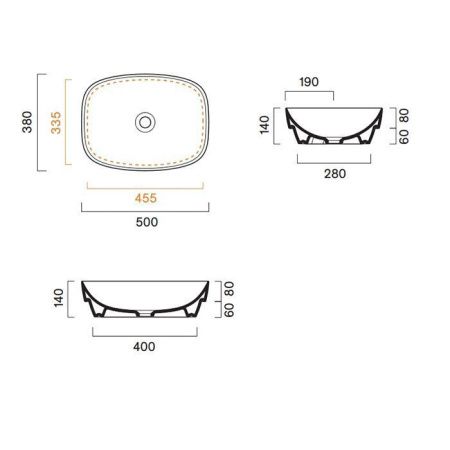 Раковина керамическая Catalano Alvea 624500001 50 см полувстраиваемая цвет белый без отверстий под смеситель