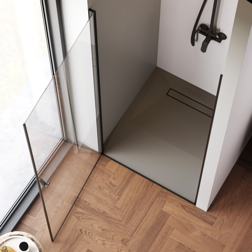 Душевая дверь Am.Pm Sunny W87G-90-1P-BT 90х190 стекло прозрачное профиль черный матовый - фото 4