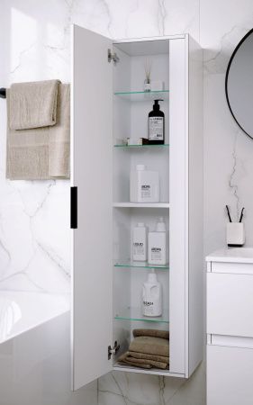 Шкаф-пенал Aqwella Y ACC0535W 40х140 подвесной цвет белый