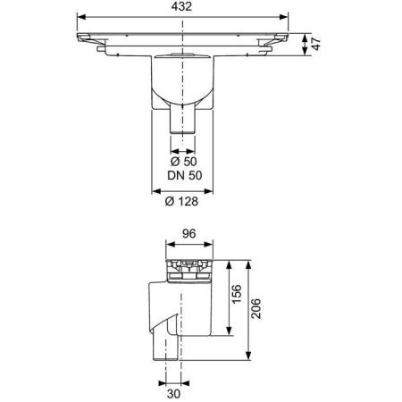 Сифон для душевого лотка Tece TECEdrainprofile 673003