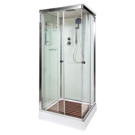 Душевая кабина AvaCan K401SEL 100х100 квадратная с крышей ориентация универсальная