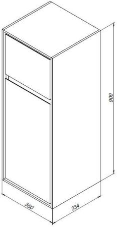 Шкаф Aquanet Милан 00306376 40х90 подвесной цвет черный