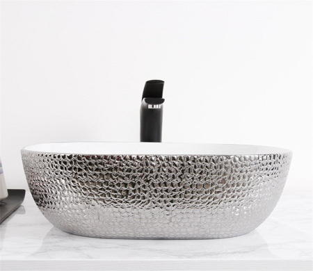 Раковина из санфаянса CeramaLux D1301H021 42х42 накладная цвет белый