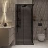 Душевой уголок Niagara Nova NG-2823-34BLACK 90х90 стекло тонированное профиль черный без поддона