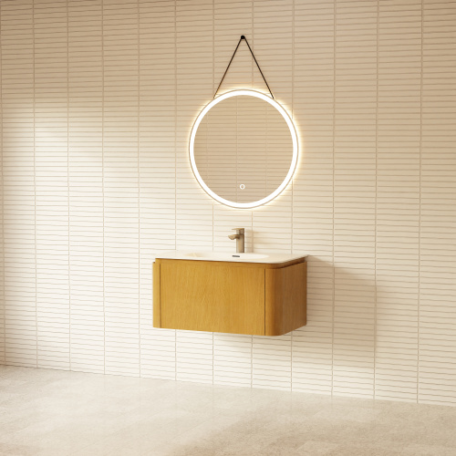 Тумба под раковину ArtDecco Coco (Коко) ACC08W14S000 80x45x40 подвесная цвет белый дуб - фото 2