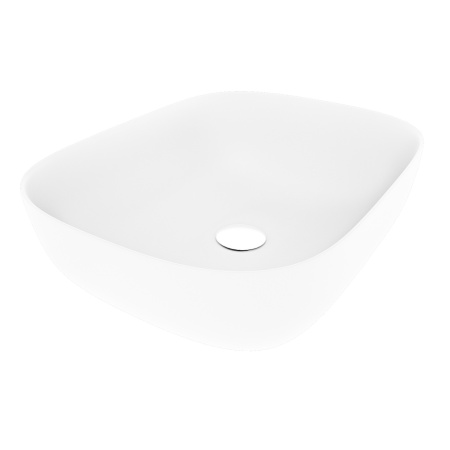 Раковина из сантехнического фарфора Teymi Solli T50390 49х40 накладная цвет белый без отверстий под смеситель