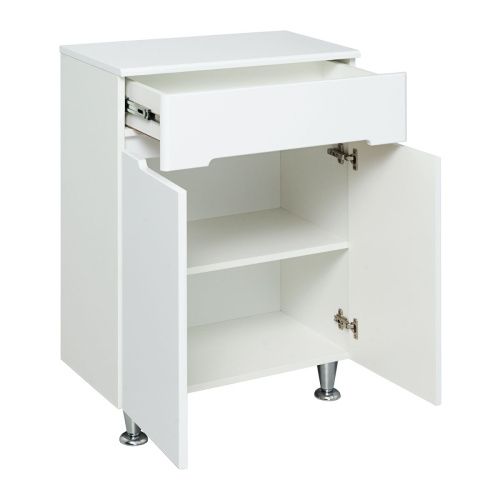 Шкаф-пенал RUNO ЛАДА 00-00001041 60х32х87 напольный цвет белый - фото 2