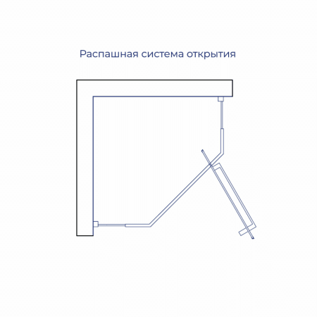 Душевой уголок RGW Hotel (Отель) 350608100-21 100х100 стекло матовое профиль хром без поддона