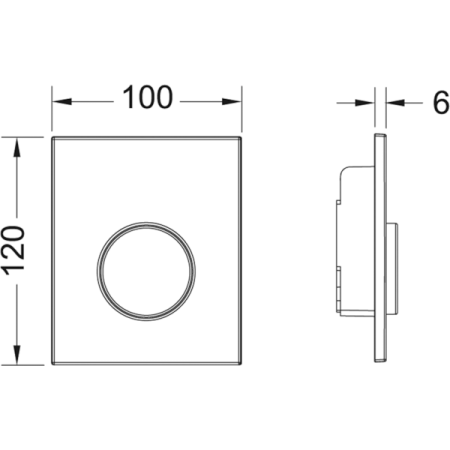 Панель смыва для писсуара механическая Tece TECEloop 9242627 цвет хром