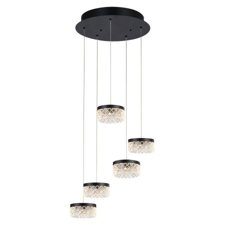 Светильник подвесной Delight Collection Diamond cut (Диамонд цут) MD21020075-5A matt black