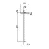 Держатель верхнего душа QuadroDesign BD002AS_200MM нержавеющая сталь
