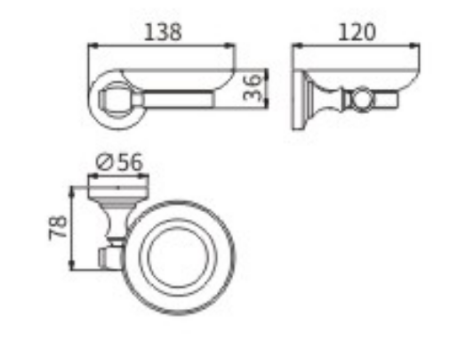Мыльница CeramaLux BIANCO 52004