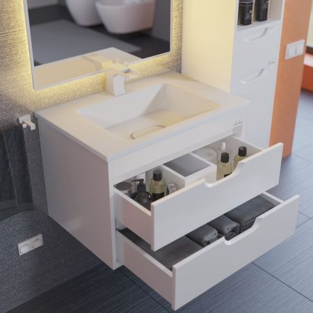 Тумба с раковиной Uperwood UPD Modul 393020548 60х50 цвет белый