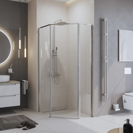 Душевой уголок BelBagno UNO-195 UNO-195-PH-1-100/80-C-Cr стекло прозрачное 5 мм