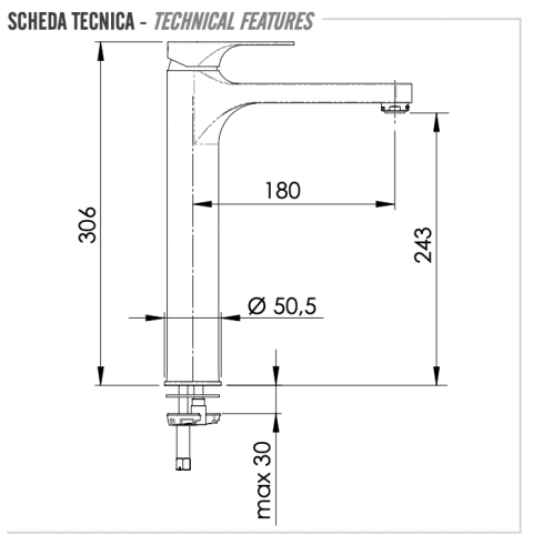 Смеситель Remer Class Line L10LXL на раковину хром - фото 2
