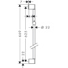 Душевая штанга Hansgrohe Unica 26505000 хром