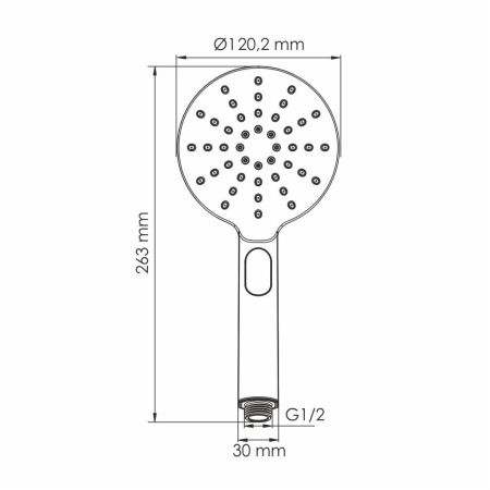 Душевая лейка Wasserkraft A339 цвет черный