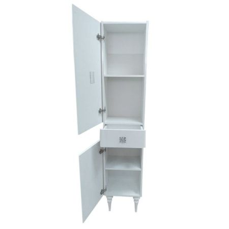 Шкаф-пенал Comforty Монако 00004140124CF 40х200 напольный цвет белый