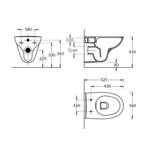 Чаша унитаза подвесная Kerama Marazzi PRO XPRO.wc.02 цвет белый - фото 2