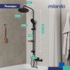 Душевая стойка Milardo Ideal Spa ILSBL3FM76 настенная цвет черный