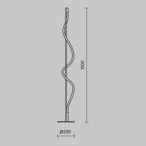 Светильник напольный Maytoni Tau MOD166FL-L15B3K - фото 2