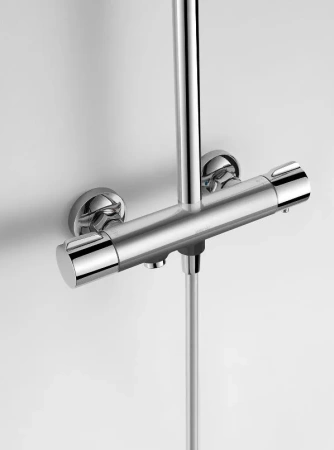 Душевая стойка Arrow AG3318CP настенная цвет хром с термостатом